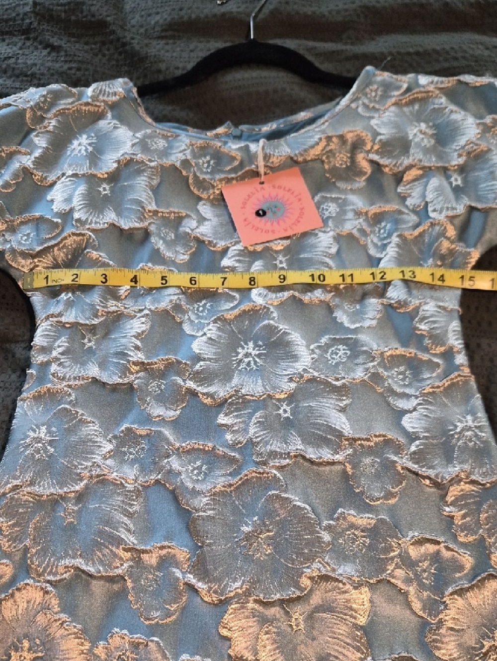 Womens Floral Puff-Sleeve Dress - Picture 5 of 9
